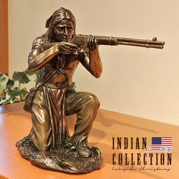 楽天市場】インディアン像 置物 Indian 先住民族 置き物 アメリカ直