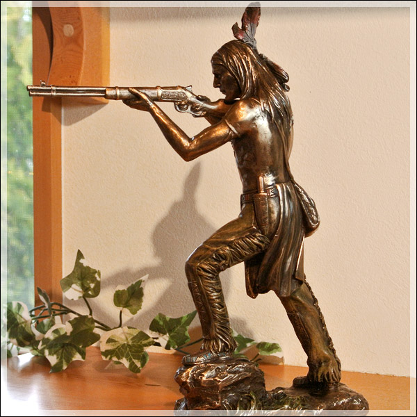 楽天市場】【送料無料】インディアン像 置物 Indian 先住民族 置き物