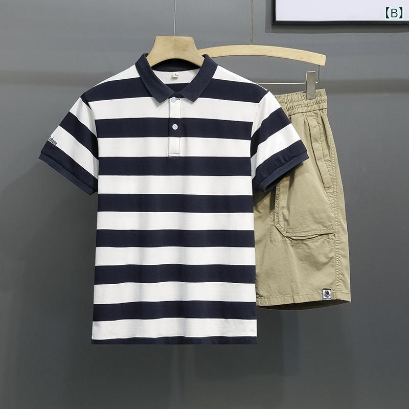 楽天市場】ストライプ Tシャツ 男性用 赤と 白の ストライプの