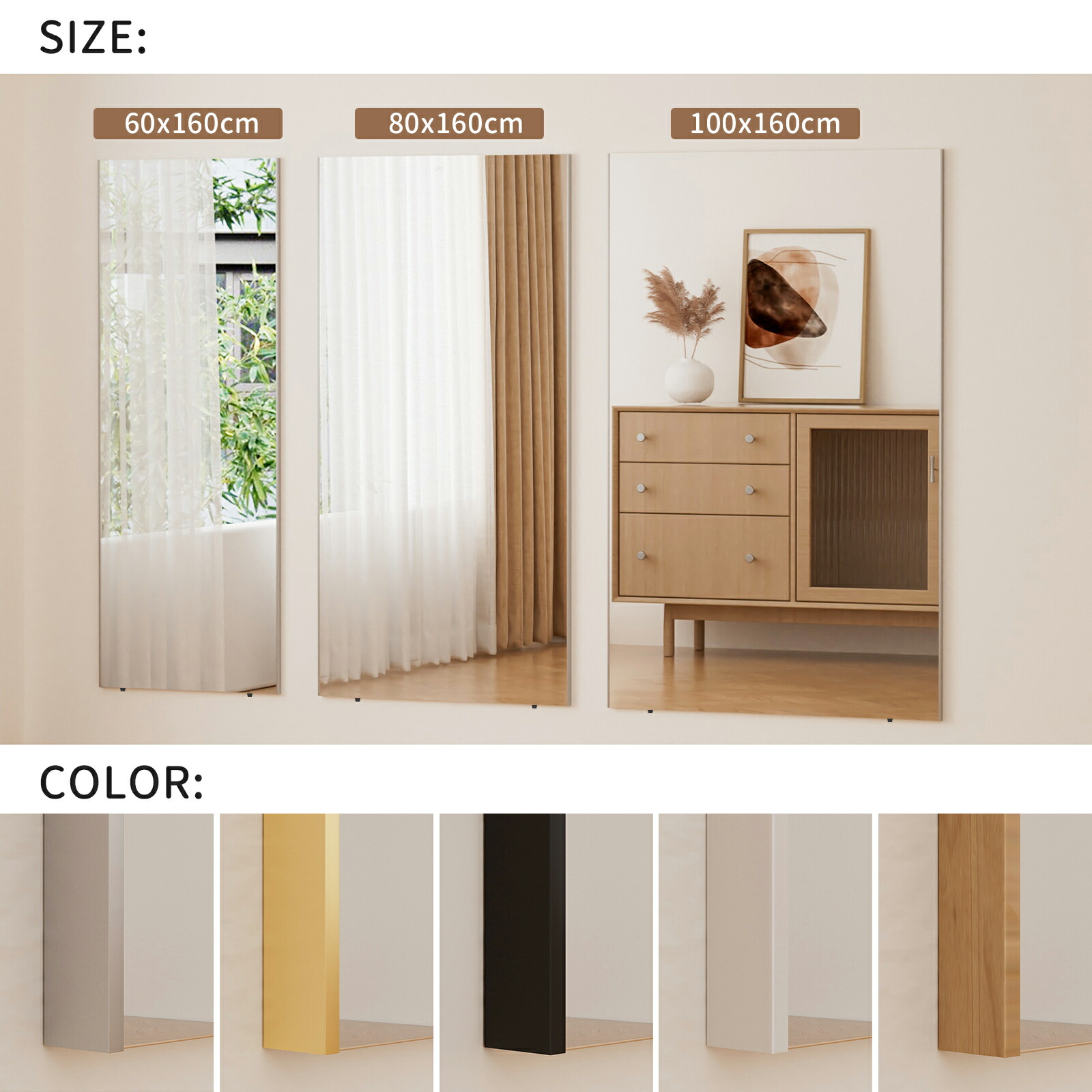 楽天市場】スーパーSALE【☆P10倍】lalaspace ダンスミラー 割れない鏡