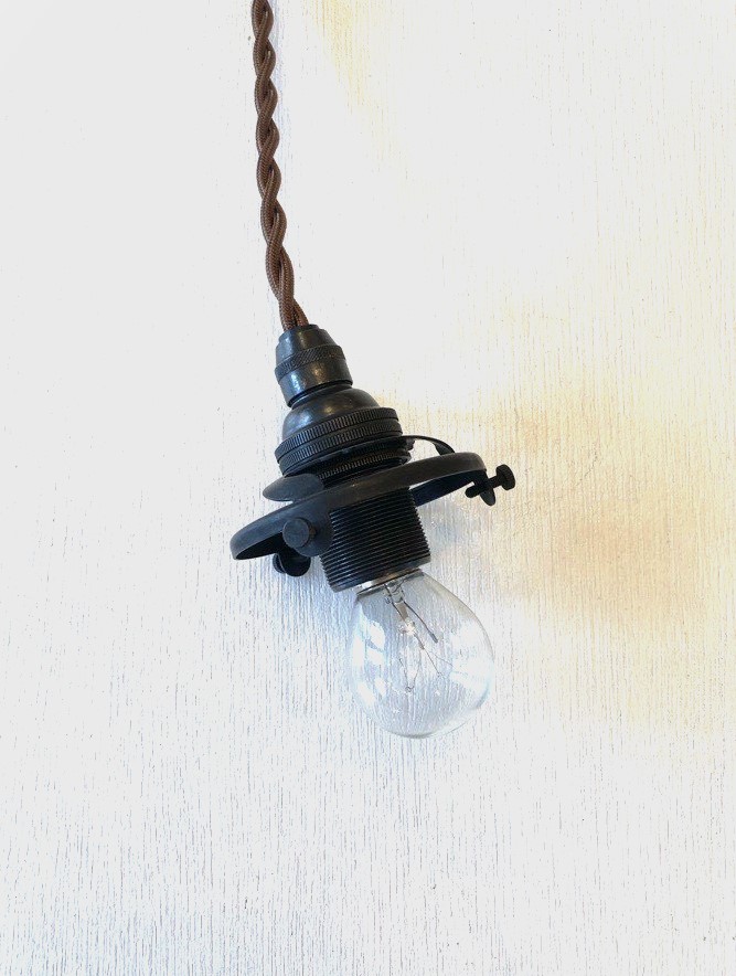 楽天市場】E17電球用 真鍮黒染めソケットコード ペンダントランプ