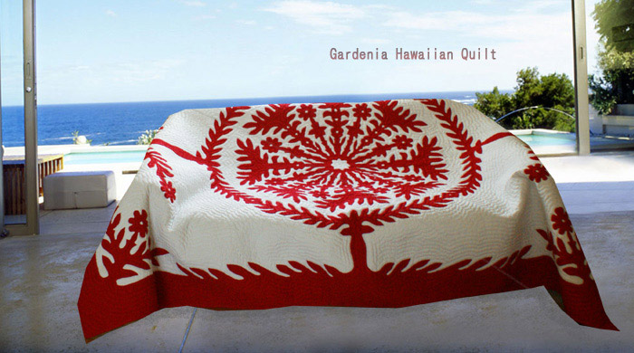 楽天市場】ハワイアンキルトベッドカバー 完成品 ハワイアンキルト