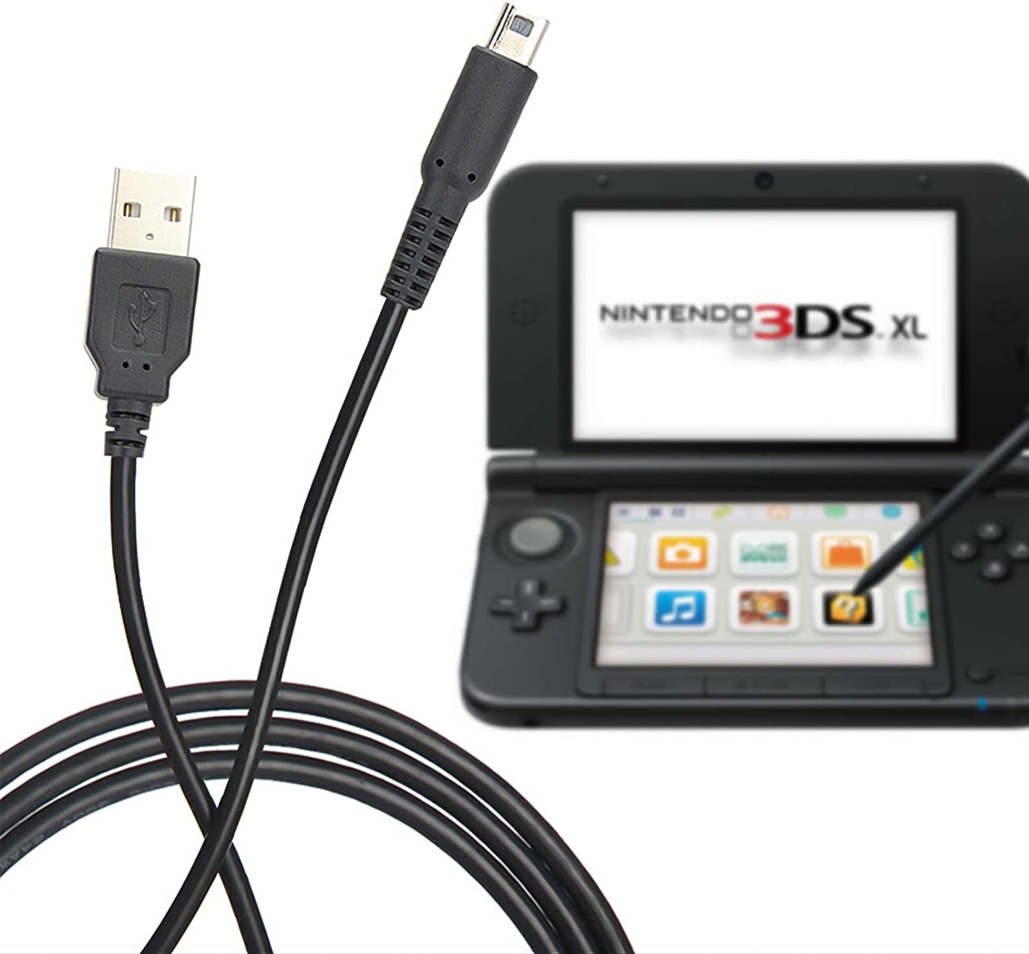 楽天市場】【1.2M 黒】3DS 充電器 3DS 充電ケーブル USB充電 New3DS