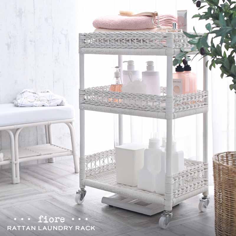 楽天市場】アジアン家具 ラタン 3段ランドリーラック チェスト
