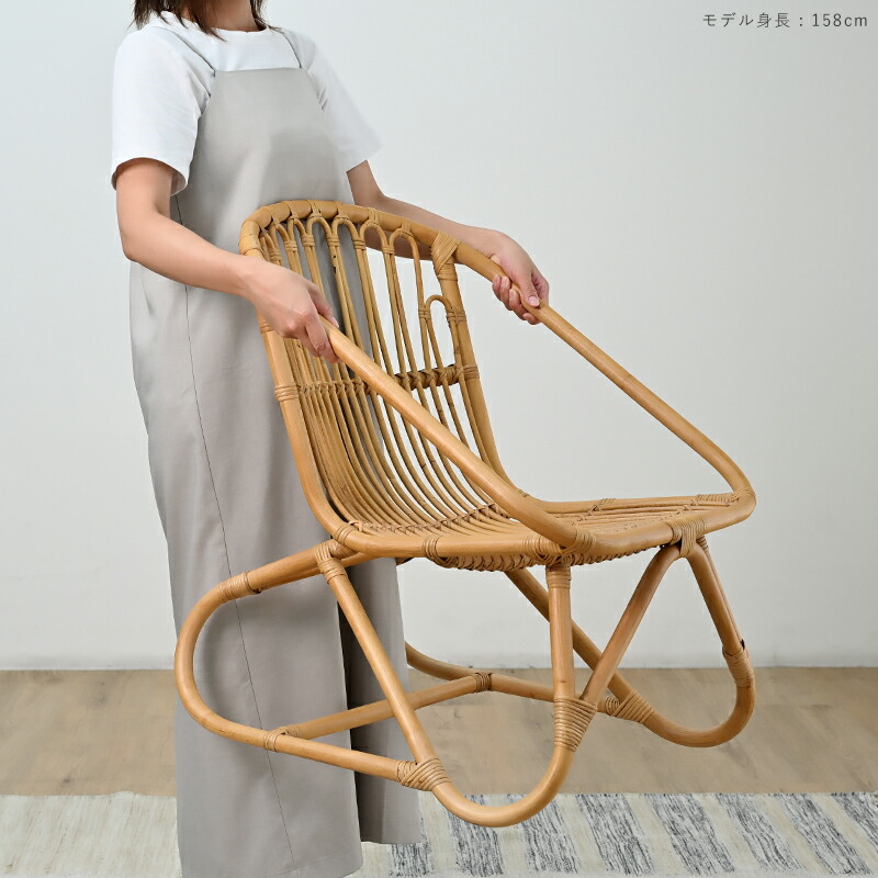 楽天市場】ラタンチェア Lサイズ 皮付きラタン アジアン パーソナル