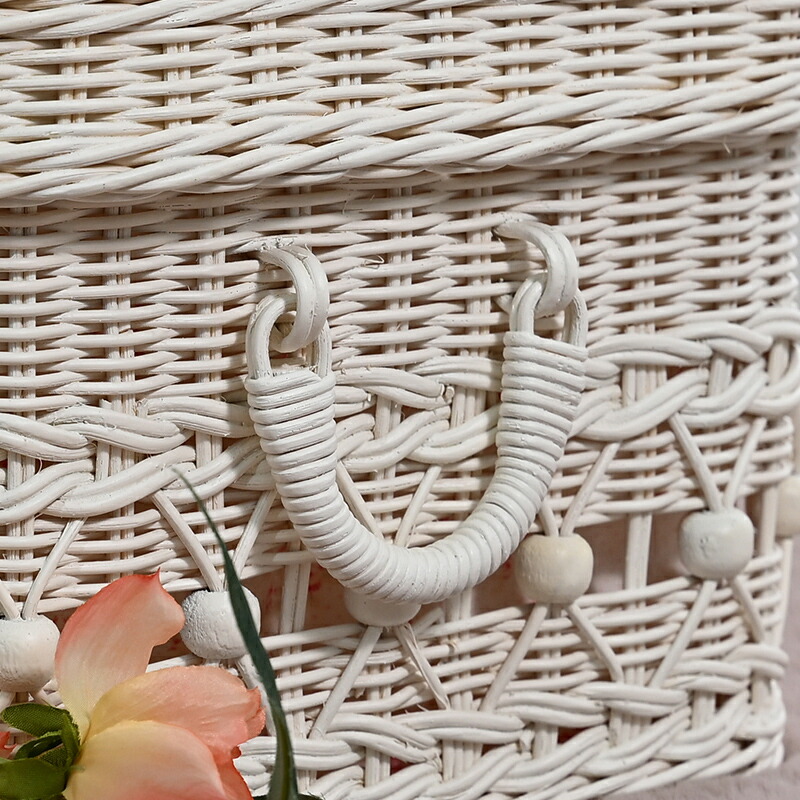 楽天市場】【先行予約3/12より発送予定】ラタンバスケット 蓋付き 籐