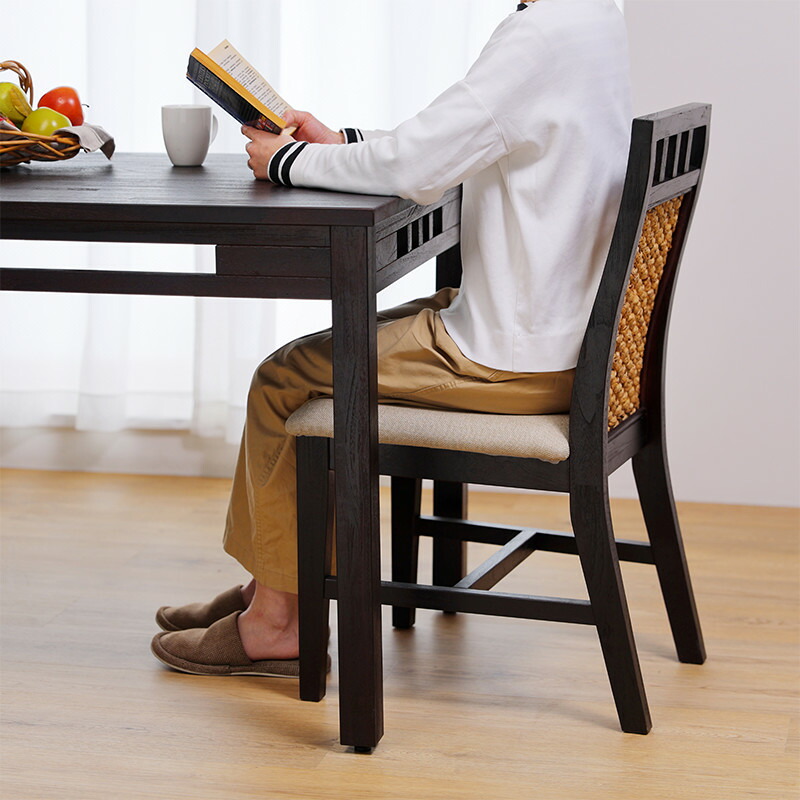 楽天市場】アジアン家具 ダイニングチェア 2脚セット 二個組 木製