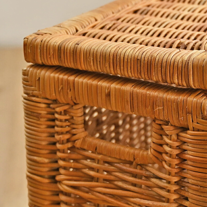 楽天市場】ラタン 籐家具 ビールストッカー 収納 バスケット ケース