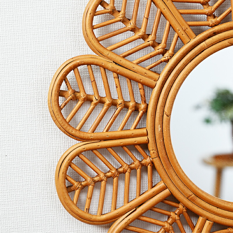 楽天市場】ウォールミラー 花形ミラー アジアン インテリア 花 鏡