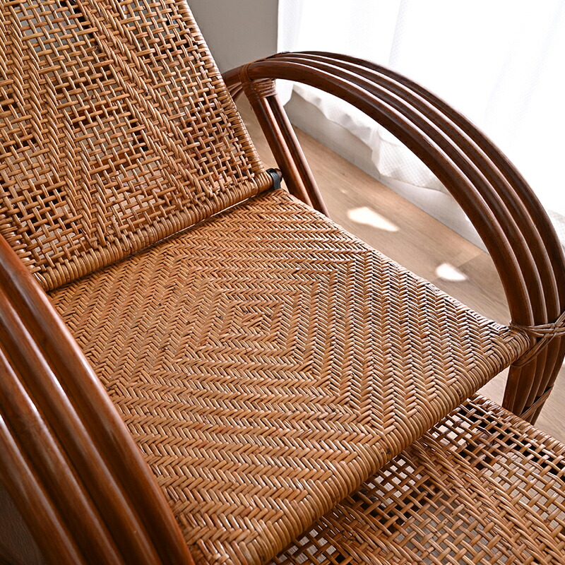 楽天市場】【新商品】リクライニングチェア 三つ折椅子 籐椅子 籐製