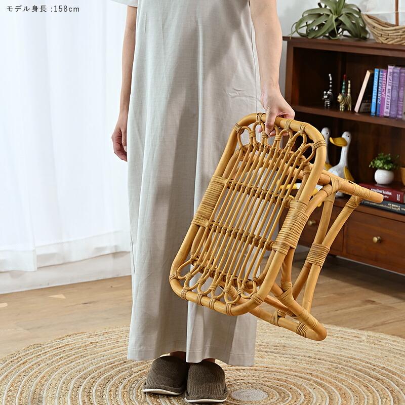 楽天市場】皮付きラタンスツール ラタンチェア オットマン アジアン 籐