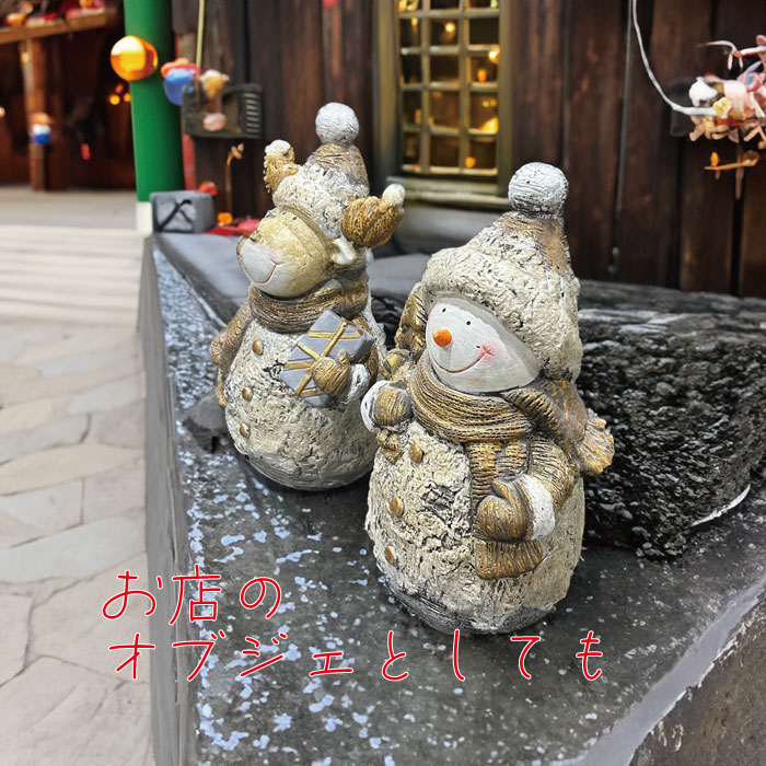 楽天市場】クリスマス ガーデン オブジェ トナカイ スノーマン 陶器 高