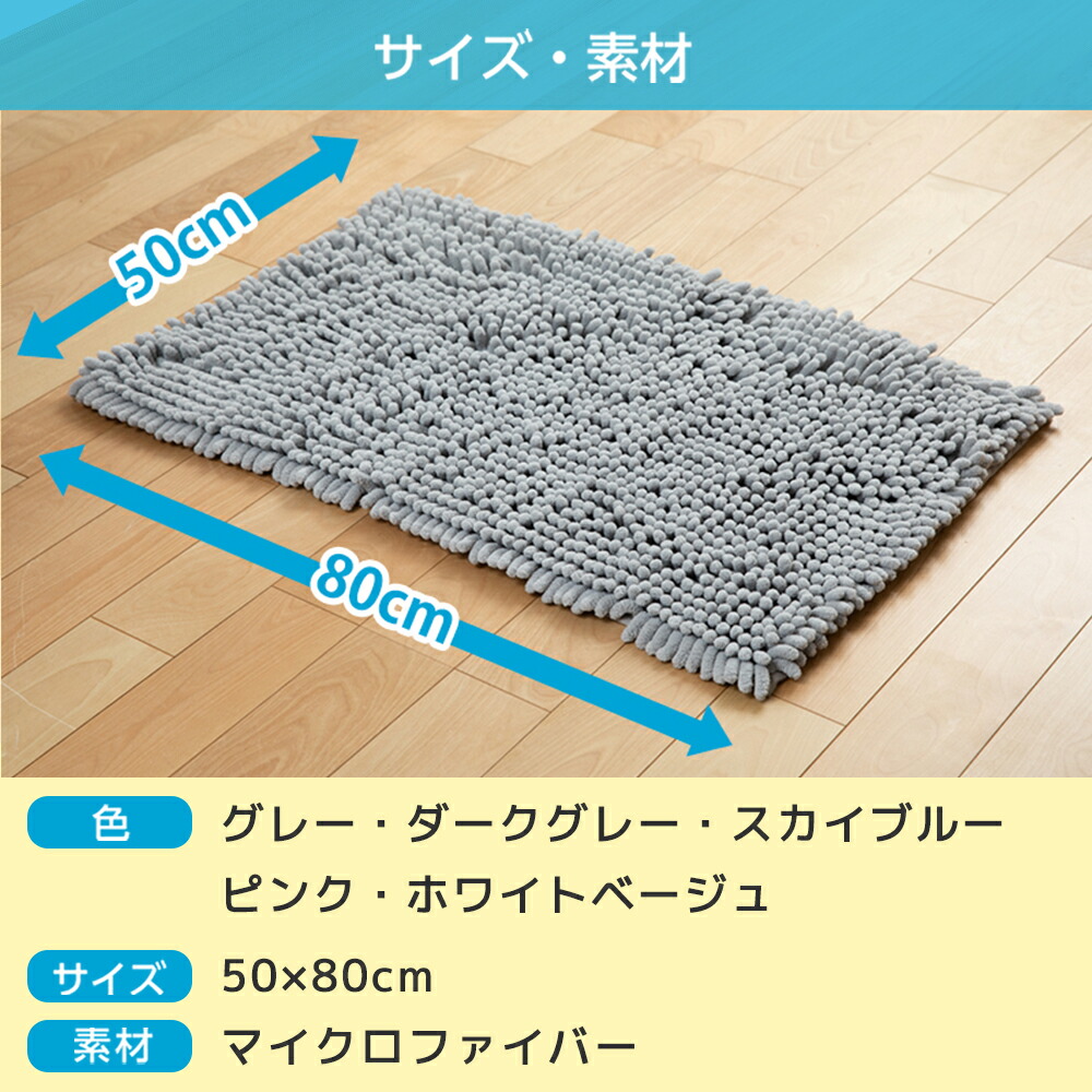 楽天市場】【楽天2冠達成!!】【製品安全試験クリア】 バスマット 速乾