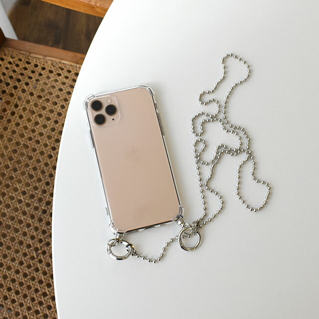 楽天市場】ネコポス配送 ボールチェーンショルダー クリア iPhone