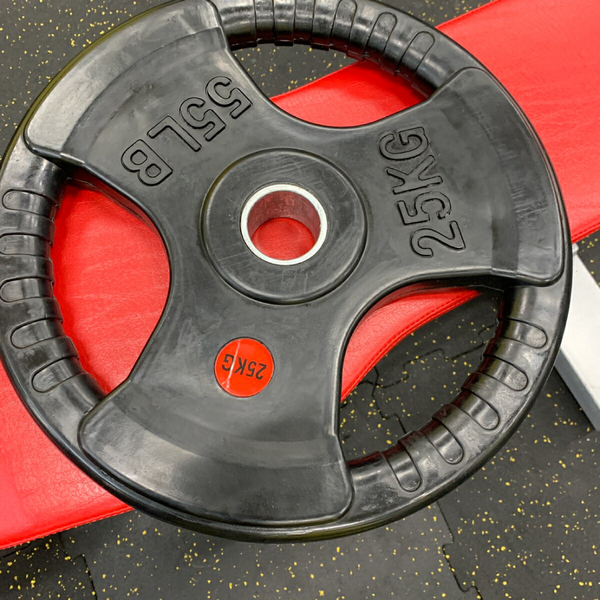 楽天市場】Φ 50mm 3グリップ ラバープレート 25kg × 2枚 セット 筋トレ