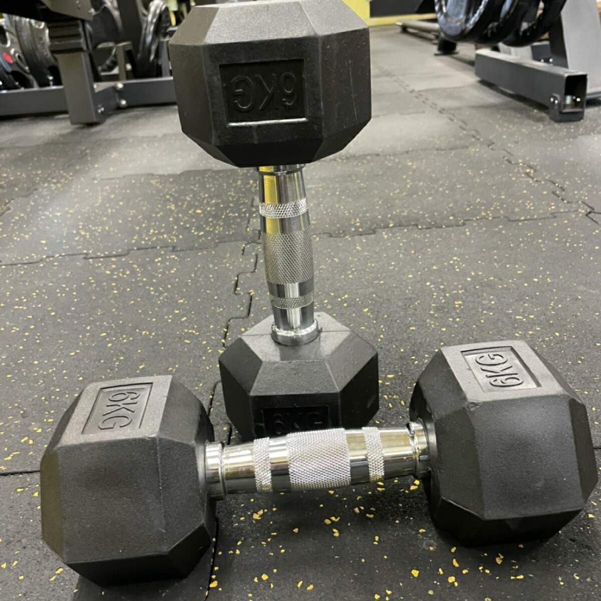楽天市場】ラバー ヘックス ダンベル 6kg × 2個 セット バーベル