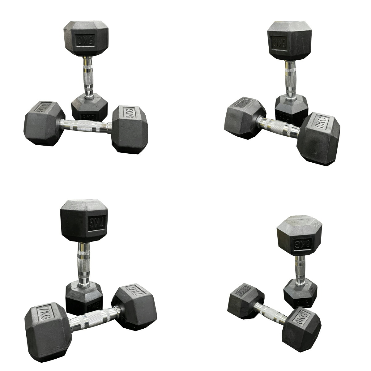 楽天市場】ラバー ヘックス ダンベル 1kg～10kg × 2個ずつ 計20個 ＋