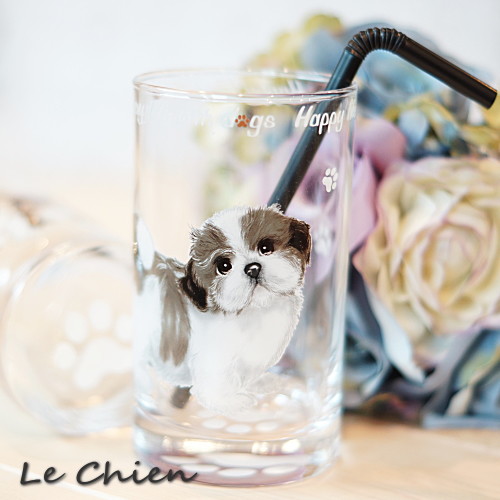 楽天市場】タンブラー グラス シーズー 犬 ガラス コップ ビアグラス