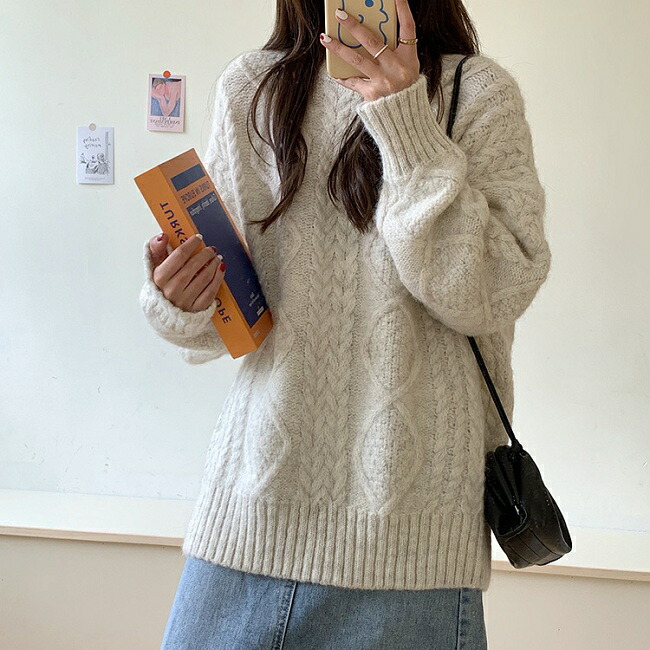 楽天市場】【送料無料】ニットセーター 厚手 レディース ニット