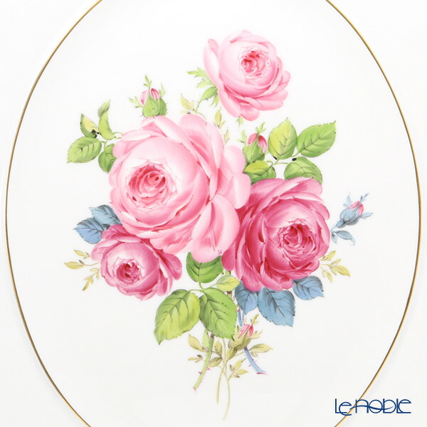 マイセン ひとつ花 デザートプレート ピンクローズ 1枚｜マイセン