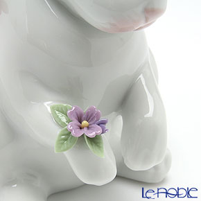 楽天市場】【P10倍・クーポン】リヤドロ 花飾りの白ウサギ4 06100