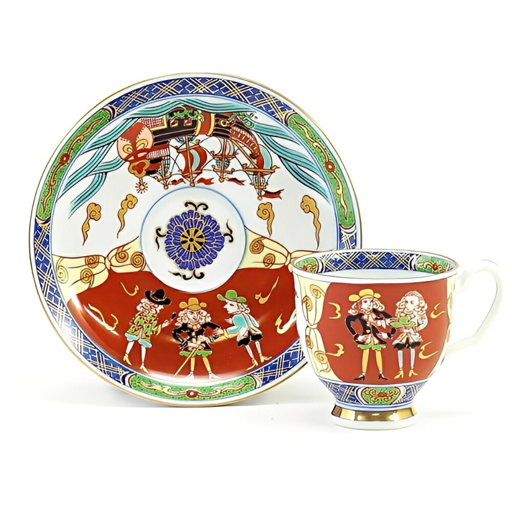 楽天市場】弥左ヱ門 珈琲碗皿 染錦オランダ人 送料無料 ブランド 洋食