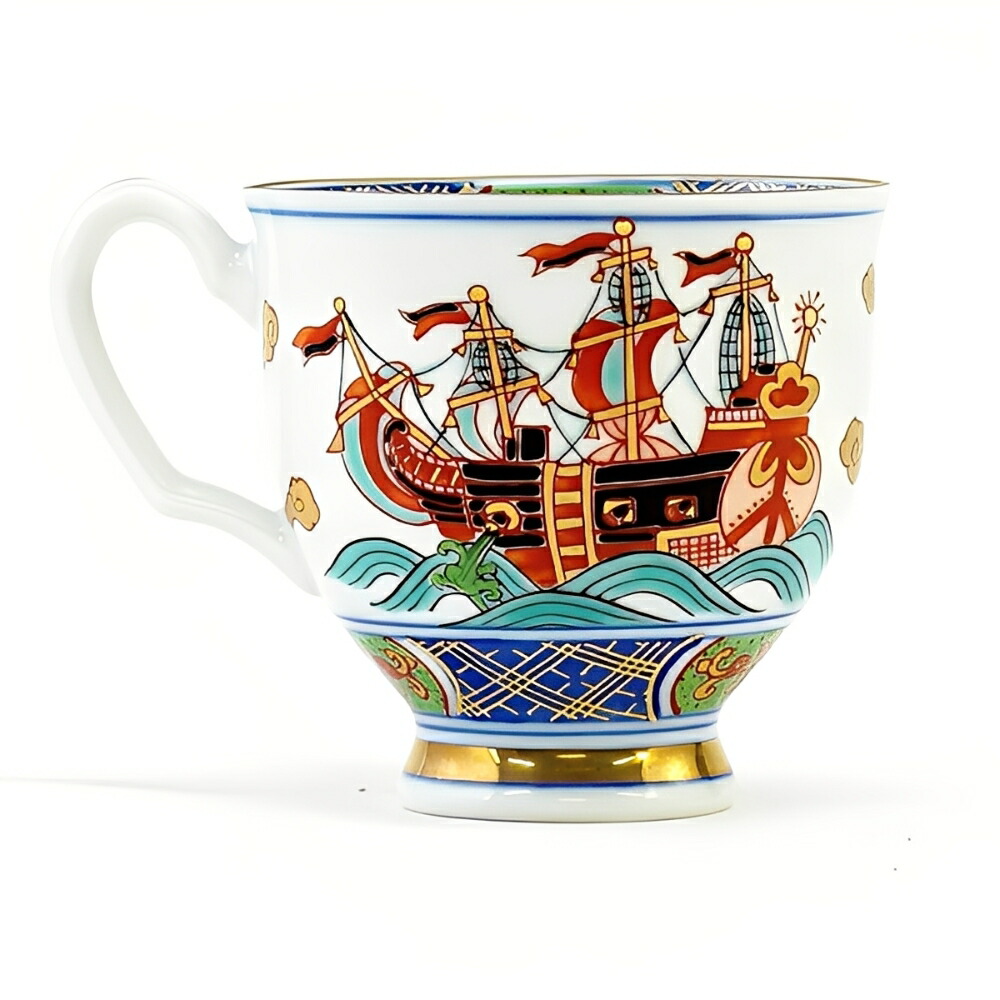 楽天市場】弥左ヱ門 珈琲碗皿 染錦オランダ人 送料無料 ブランド 洋食