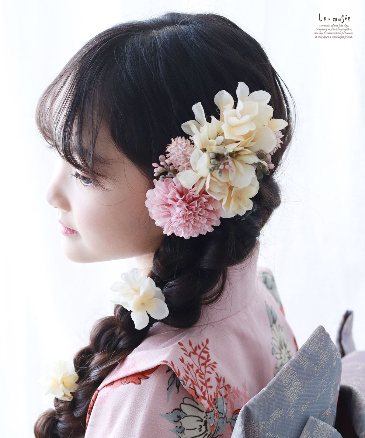 楽天市場】七五三 髪飾り ロトンヌ | 753 花 ヘッドドレス 3歳 7歳 三