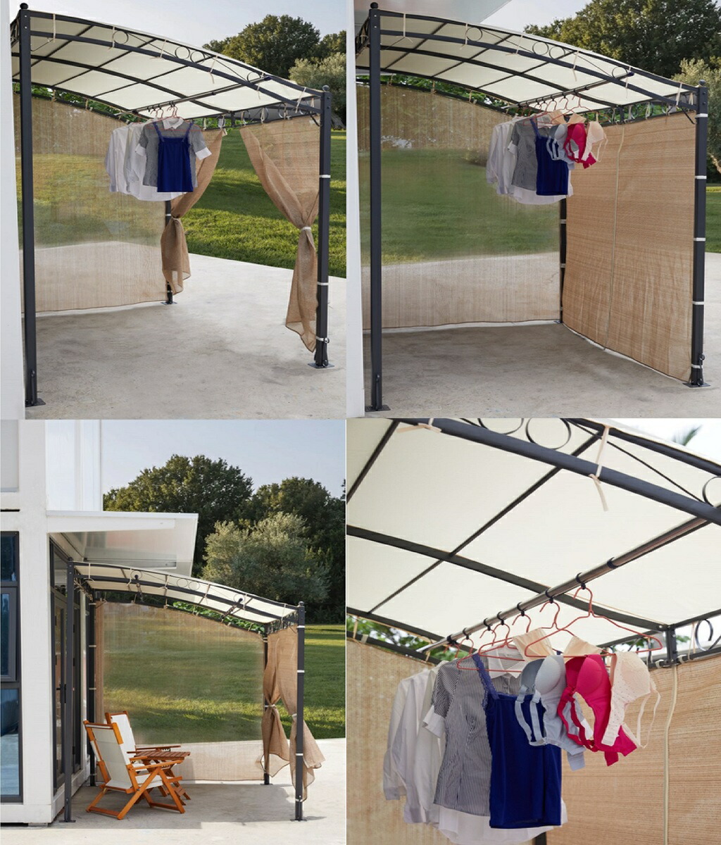 楽天市場】ガゼボ 専用替え横シェードのみ 洗濯竿 セットできる 横