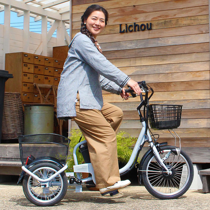 楽天市場】アシらくロータイプ電動アシスト三輪自転車 電動三輪車高齢