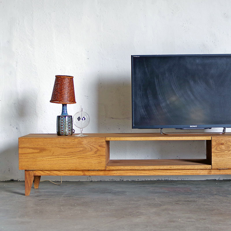 楽天市場】テレビボード 無垢 ナチュラル ロータイプ オーク材 【ST