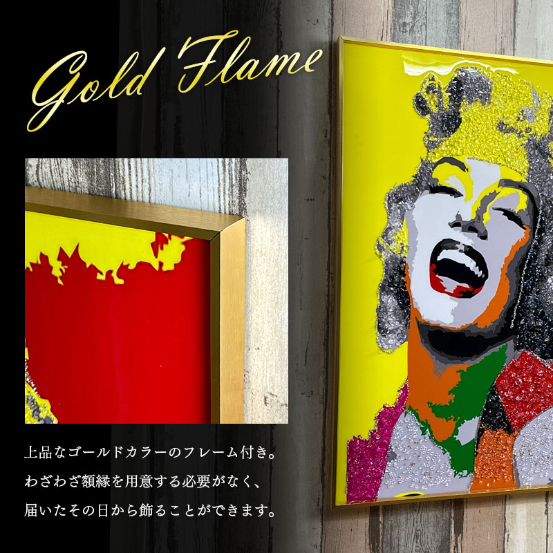 楽天市場】水晶パネル アートパネル 60×80cm 金フレーム付き 偉人 女性