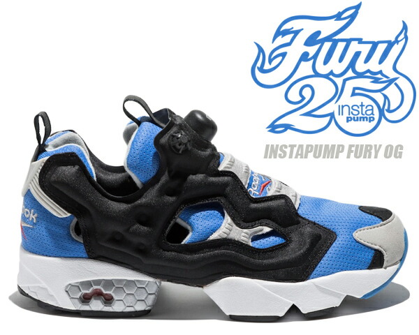楽天市場】REEBOK INSTAPUMP FURY OG echo blue/black/steel m48756