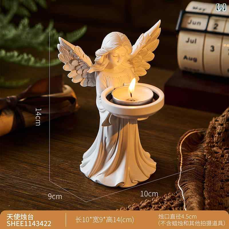 楽天市場】レトロ 天使の 燭台 豪華 ライト ニッチ 装飾 品 撮影