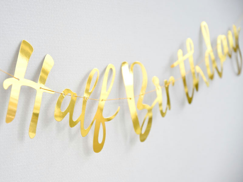 楽天市場】Happy Half Birthday スクリプトガーランド ハーフ