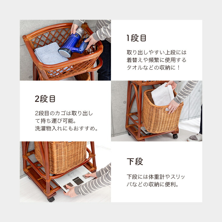 楽天市場】ラタン ランドリーラック ランドリーバスケット ランドリー