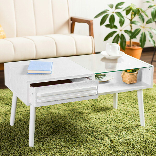 楽天市場】木製センターテーブル ディスプレイテーブル 収納テーブル