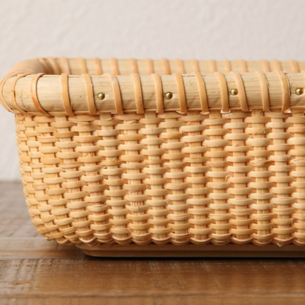 楽天市場】ナンタケットバスケット 幅27×奥行17×高さ7cm 籐 ラタン
