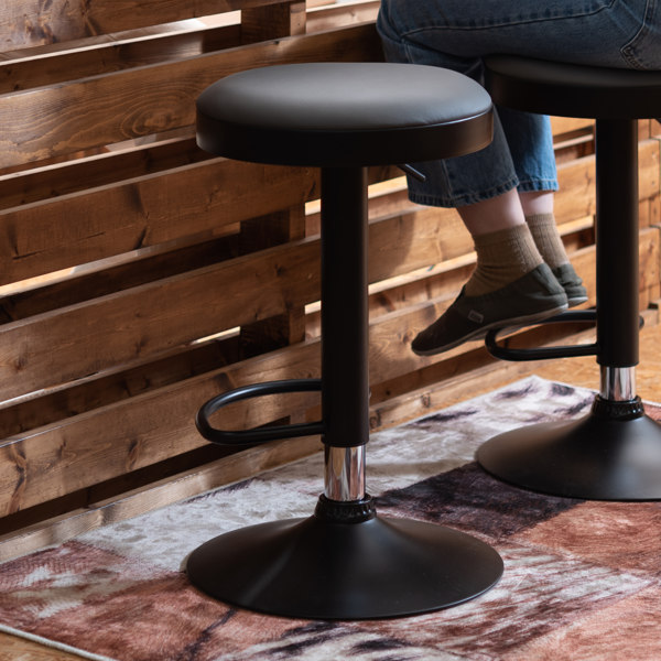 楽天市場】ハイスツール 座面高61〜82cm スツール 高さ調節 昇降式