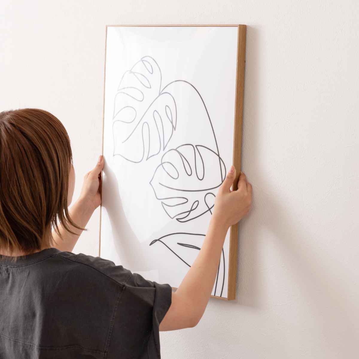 楽天市場】アートパネル 40×60cm ラインアート 植物 （ 絵画 絵 アート