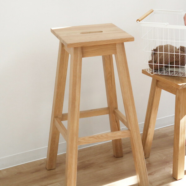楽天市場】スツール 座面高70cm ハイタイプ 角型 天然木 木製 ヘンリー