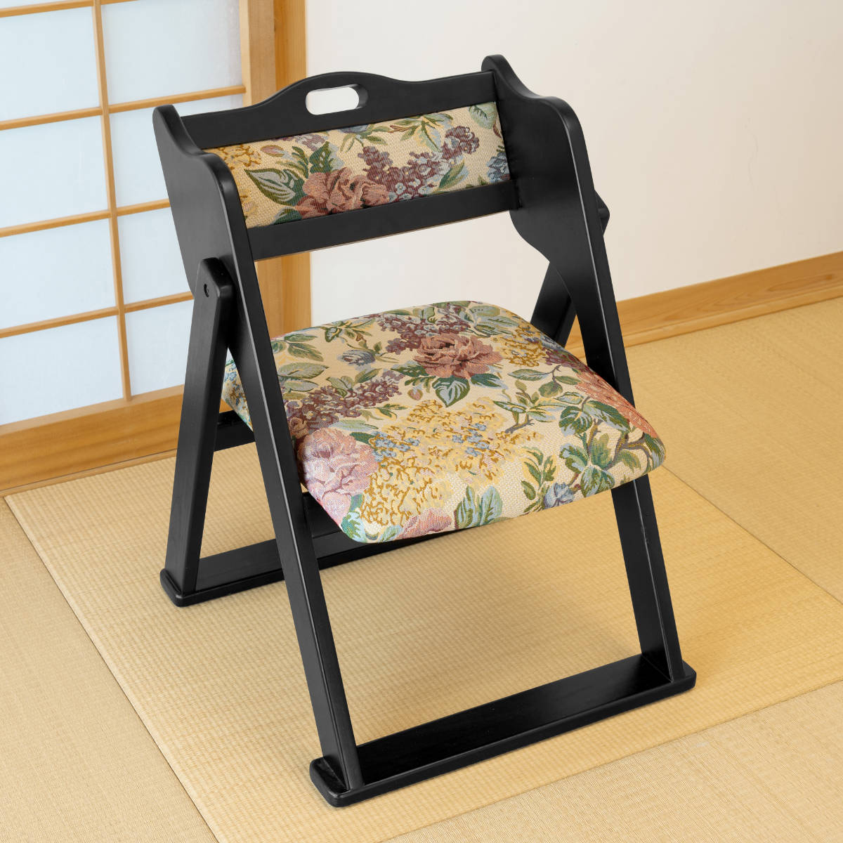 楽天市場】お座敷チェア 座面高36cm 座椅子 折りたたみ椅子 花柄