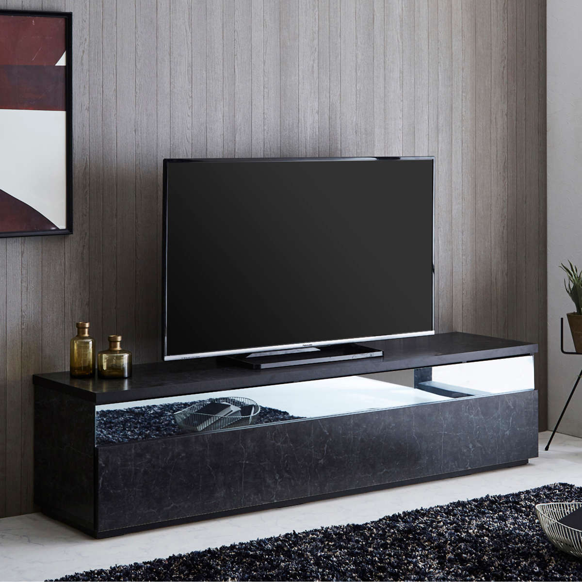 楽天市場】テレビ台 ローボード 石目調 モダンデザイン 日本製 幅180cm