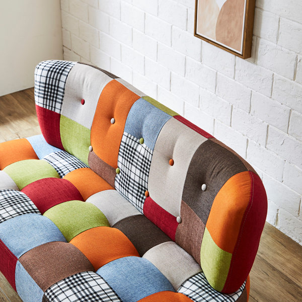 楽天市場】ソファ 二人掛け 幅123m コンパクト パッチワーク