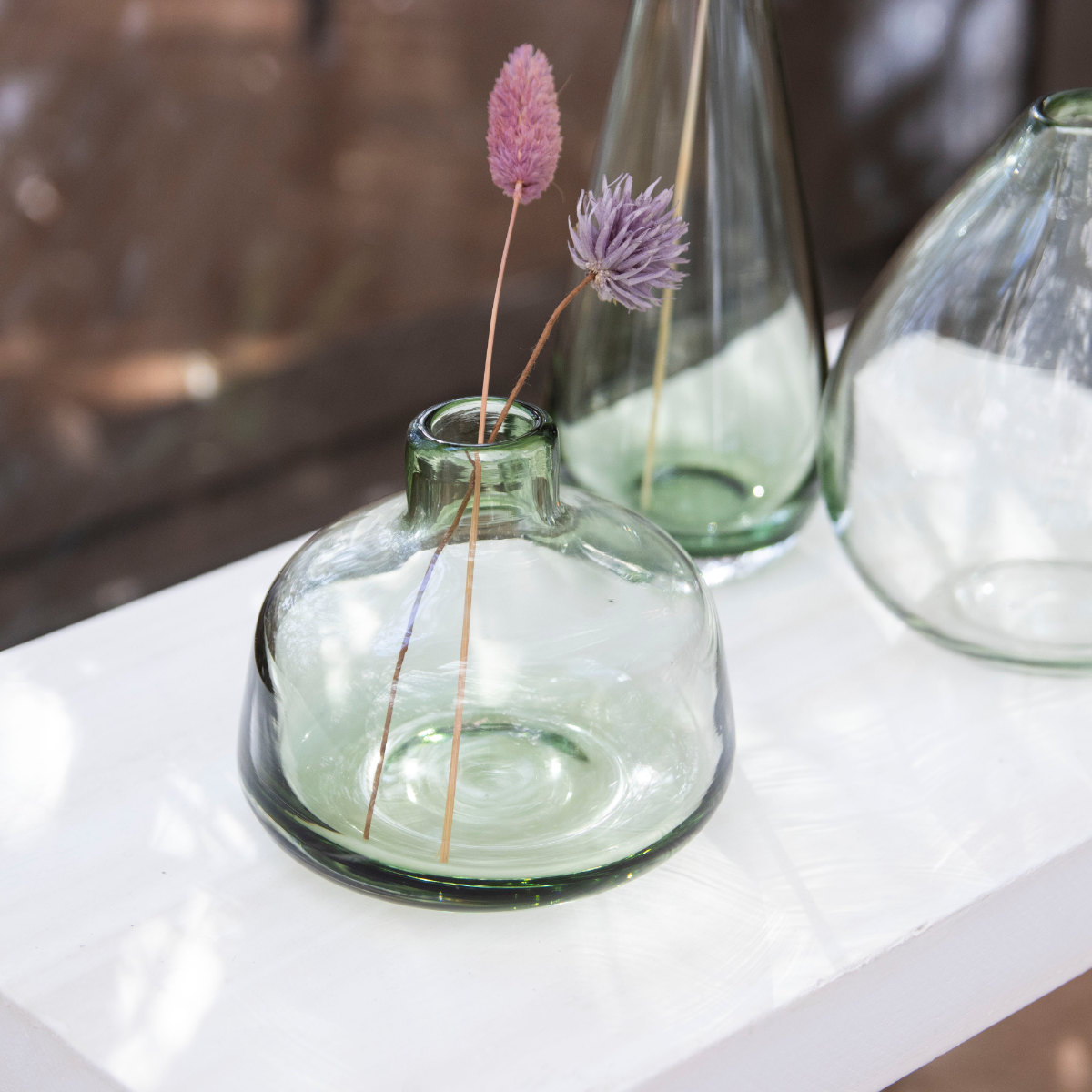 楽天市場】花瓶 ガラスベース ミスルトー ラウンド ショート （ 花ビン