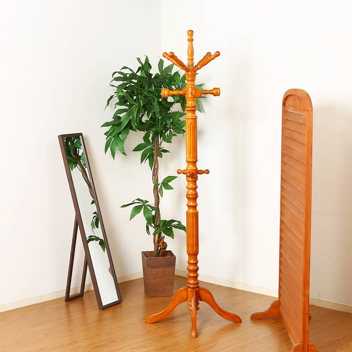 楽天市場】ポールハンガー 木製 イタリアンコートハンガー コート