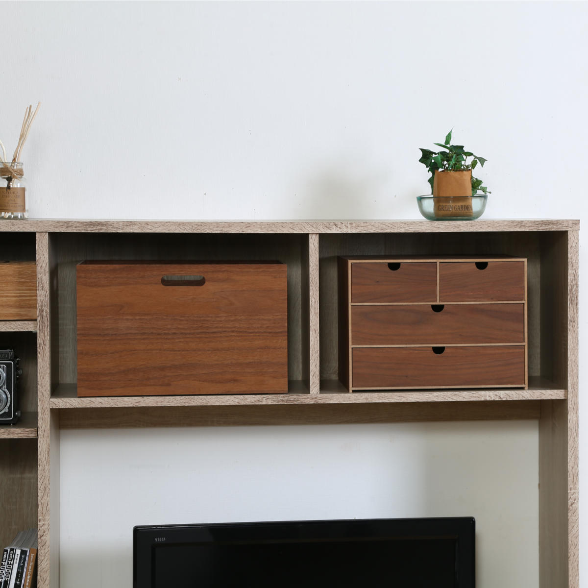 楽天市場】テレビ台 幅120cm 壁面収納 ラック付 シンプルデザイン