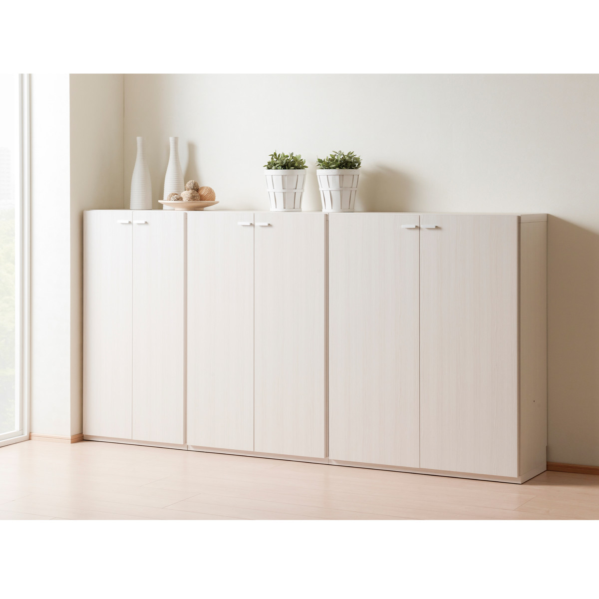 楽天市場】木製ラック 鍵付扉 組合せ家具 リビングシェルフ 日本製 約