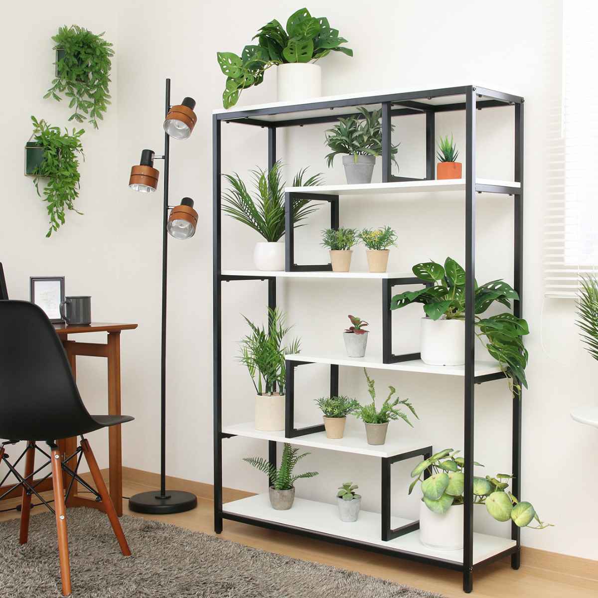 楽天市場】ディスプレイラック 幅100cm 6段 ジグザグ型 フラワー