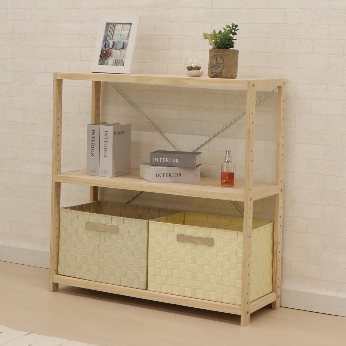 楽天市場】フリーラック 木製 パインラック 3段 幅82cm （ 送料無料